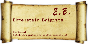 Ehrenstein Brigitta névjegykártya